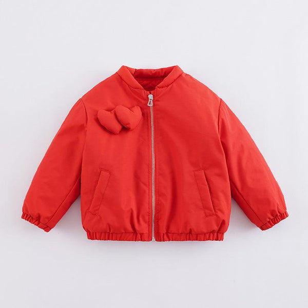 marc&janie Girls' Spring Autumn Three-Dimensional Love Casual Baseball Uniform 221595 - marc&janie